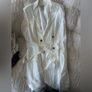 White Double-Breasted Vest